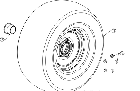 Wheels Diagram and Parts List for WT747EFI (37AM486M010)(2018) Cub Cadet Lawn Tractor Accessories
